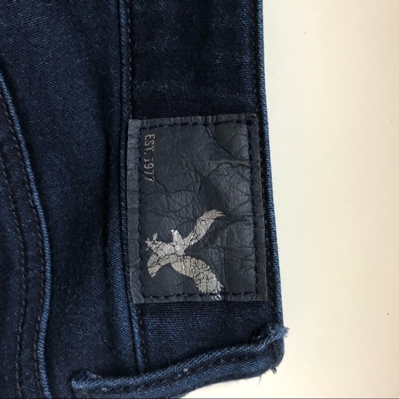 American Eagle pants navy dark denim skinny Jean - Picture 10 of 16